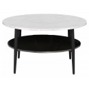 Стол журнальный SIGNAL ELLA A эффект белого мрамора/черный 80/45